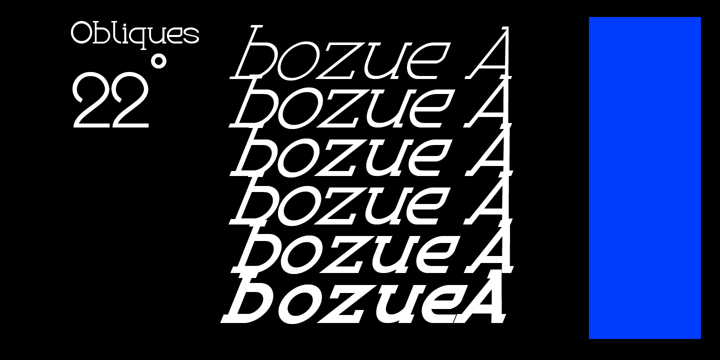 Пример шрифта Bozue #6